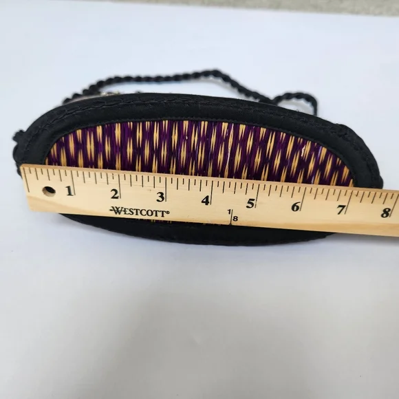 Baskets Of Cambodia Small Mini Handbag Rope Purple Tan Black Garden Girl Scandi - Picture 14 of 16